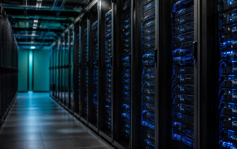 Tier III datacenter server room — GetVPS Africa infrastructure